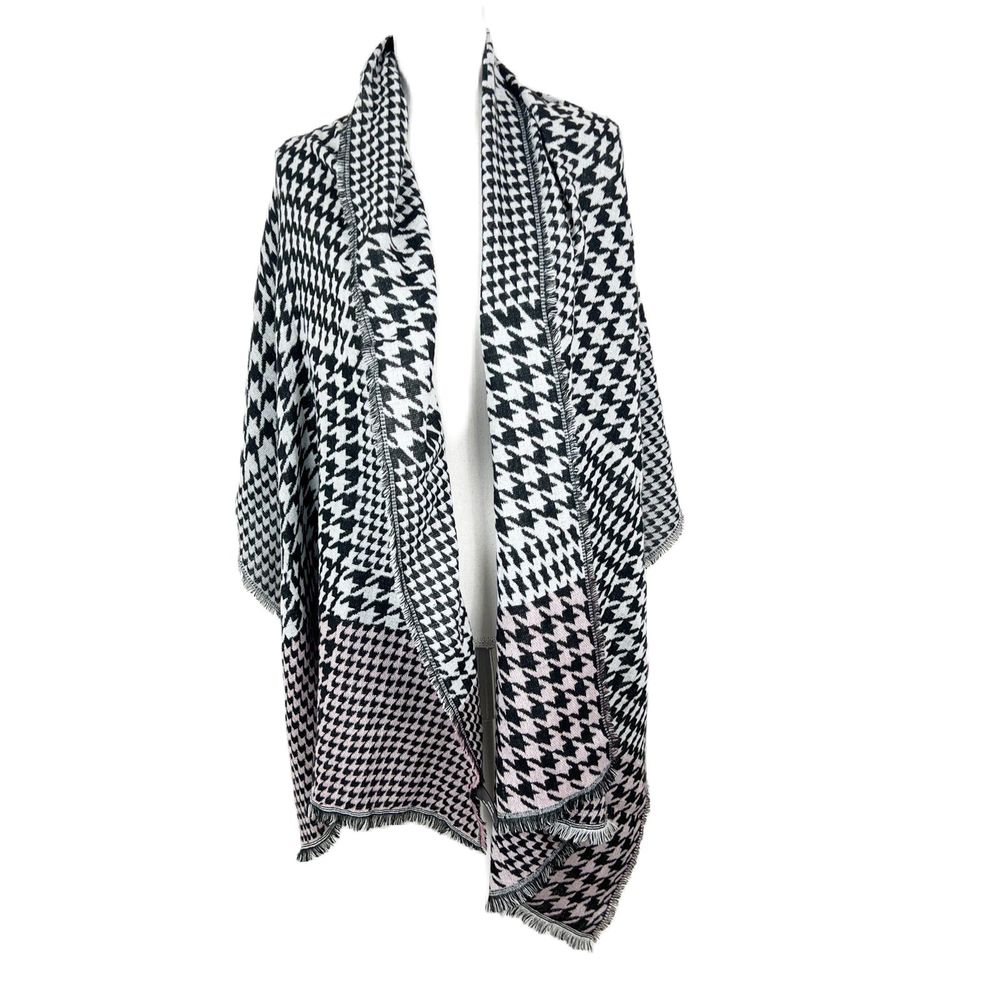 Mixit Scarf Women One Size Black White Pink Hound… - image 2